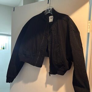 Zara Black Cropped Jacket